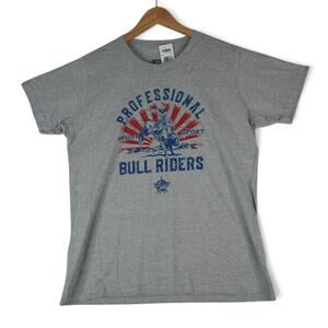 PBR Professional Bull Riders T-Shirt 2XL‎ Gray America's Sport Cowboy New